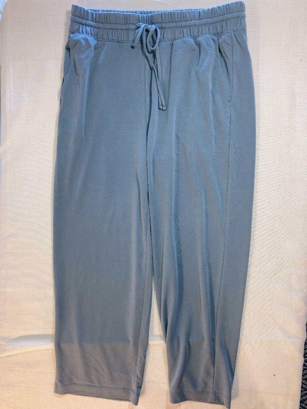 NWT Loft lounge pants, Size M, dusty blue in color, elastic waist straight leg